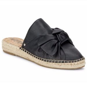 Sam Edelman Black Leather Espadrilles Mules 6.5​​​​​​​​​​​​​​​